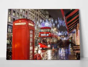 Πίνακας σε καμβά CHRISTMAS LIGHTS IN LONDON