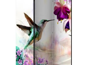 Διαχωριστικό με 3 τμήματα – Hummingbirds and Flowers [Room Dividers] 135×172
