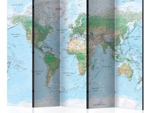 Διαχωριστικό με 5 τμήματα – World Map [Room Dividers] 225×172