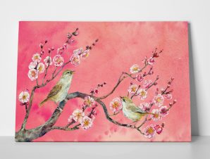 Πίνακας BIRDS ON APRICOT TREE