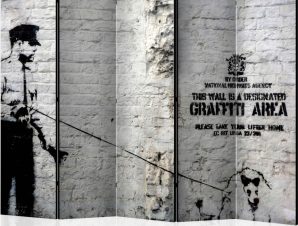 Διαχωριστικό με 5 τμήματα – Banksy – Graffiti Area II [Room Dividers]